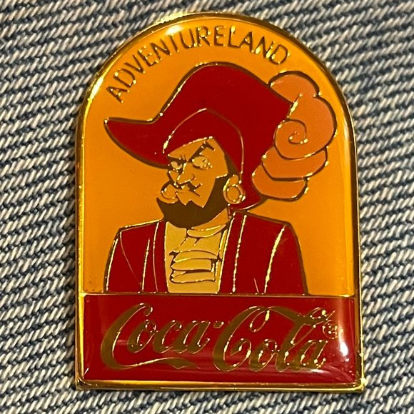Disney Pin with Coca~Cola  ~ Adventureland ~ Vintage 1986 - Picture 1 of 2